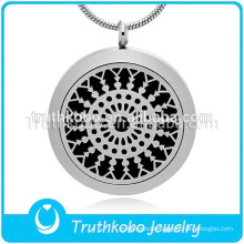 Aromatherapy Jewelry Round Diffuser Pendant Necklace Shiny Gift for Essential Oil Pendant Jewelry